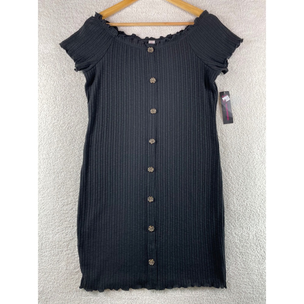 nwt coquette off shoulder ribbed bodycon sweater dress XXL 90s whimsigoth grunge